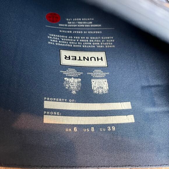 Hunter Original Back Adjustable Tall Gloss Boot Women's Size 8 Blue - Picture 3 of 14